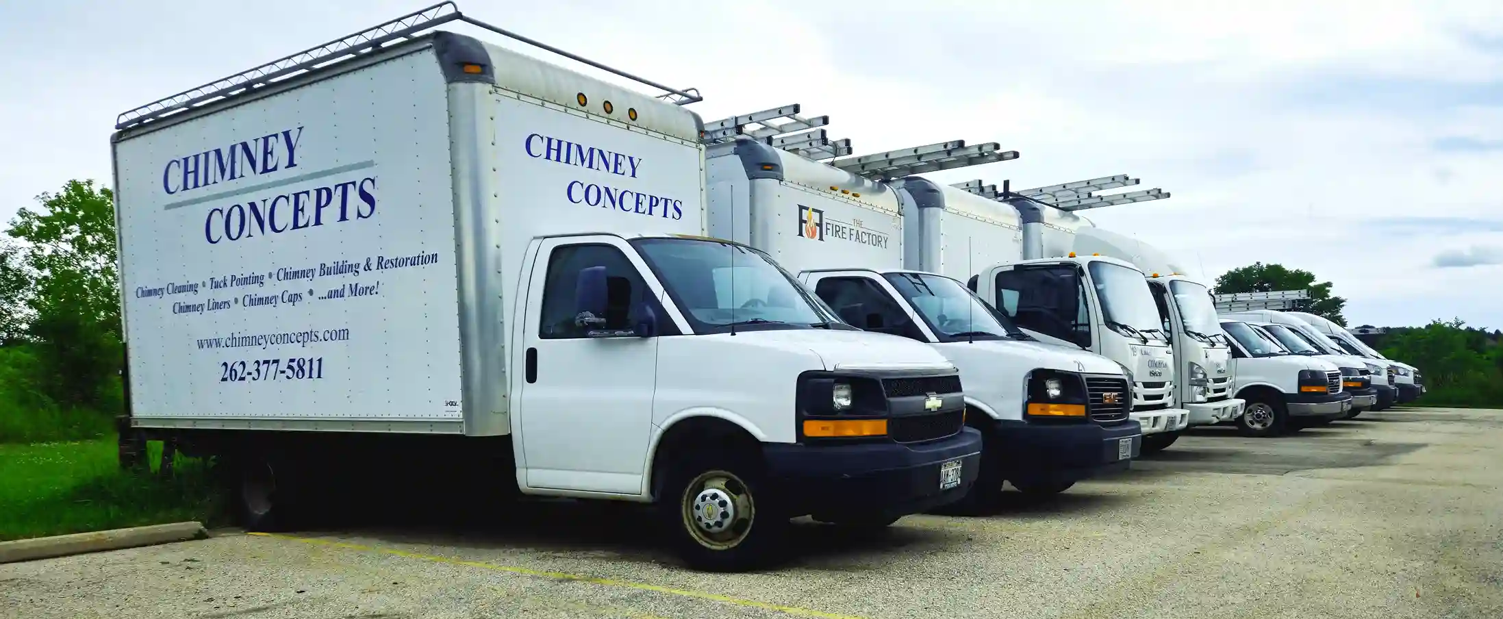 Chimney Concepts service trucks